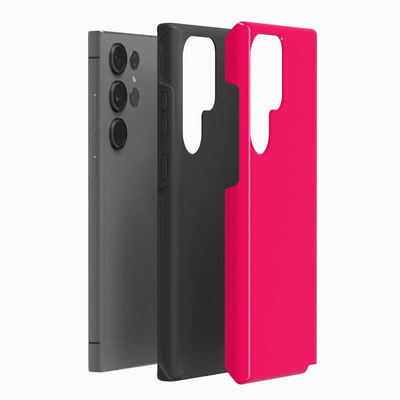 Think Pink | Solid Neon Pink Samsung Case Samsung Case Casetry Galaxy S23 Ultra