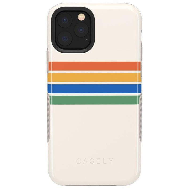 Totally Groovy | Rainbow Stripes Color Block Case iPhone Case get.casely Bold iPhone 11 Pro