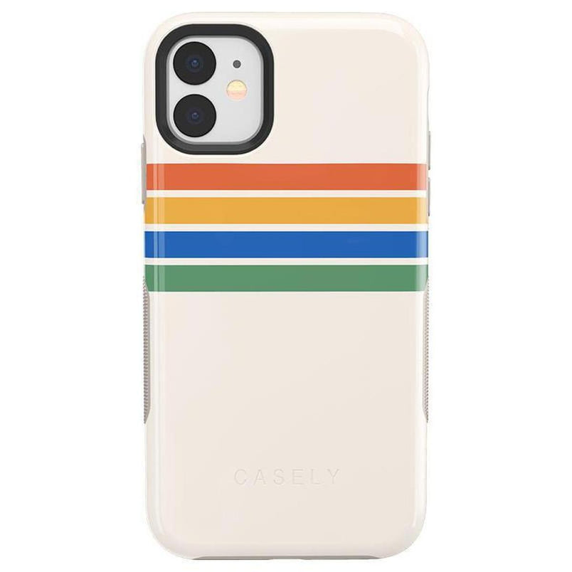 Totally Groovy | Rainbow Stripes Color Block Case iPhone Case get.casely Bold iPhone 11