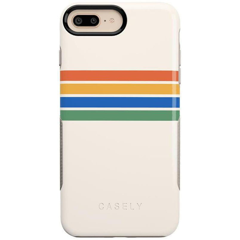 Totally Groovy | Rainbow Stripes Color Block Case iPhone Case get.casely Bold iPhone 6/7/8 Plus