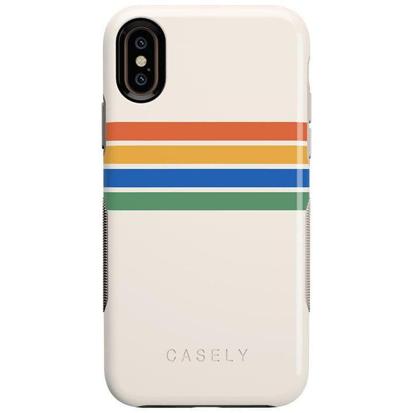 Totally Groovy | Rainbow Stripes Color Block Case iPhone Case get.casely Bold iPhone XS Max