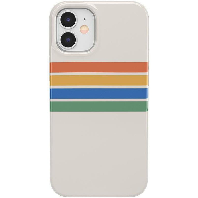 Totally Groovy | Rainbow Stripes Color Block Case iPhone Case get.casely Classic iPhone 12 Mini