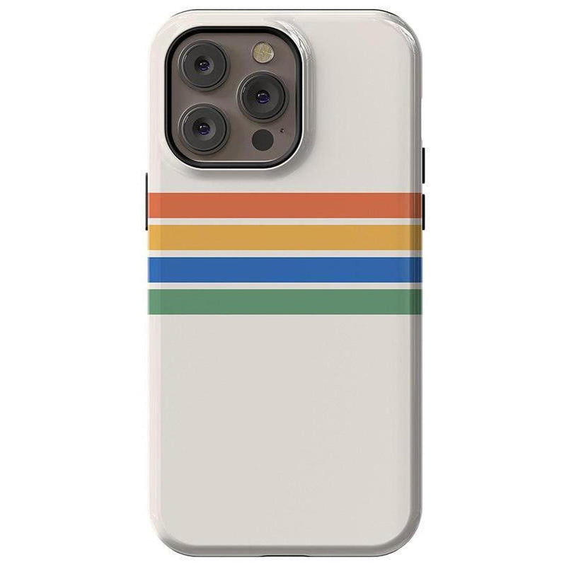 Totally Groovy | Rainbow Stripes Color Block Case iPhone Case get.casely Essential + MagSafe® iPhone 14 Pro Max