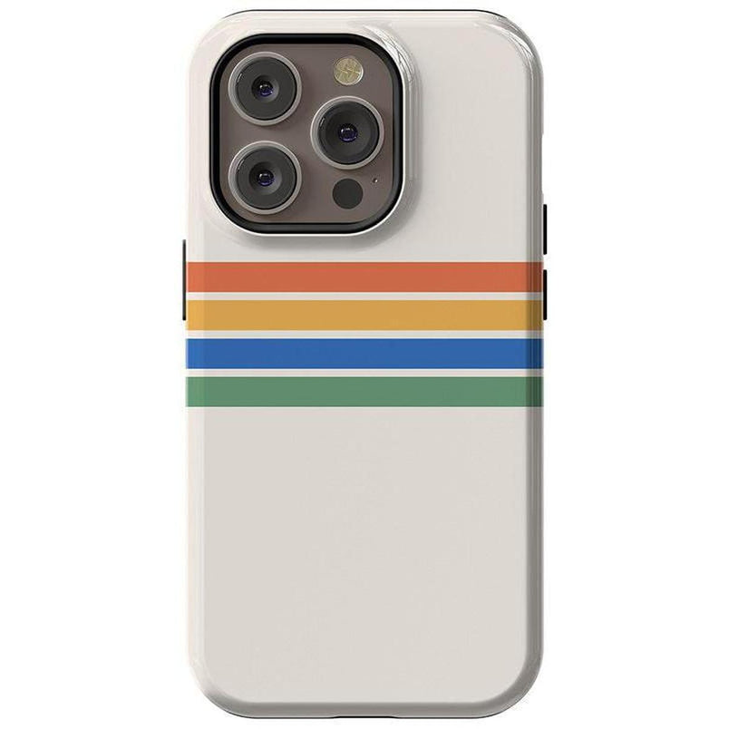 Totally Groovy | Rainbow Stripes Color Block Case iPhone Case get.casely Essential + MagSafe® iPhone 14 Pro