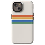 Totally Groovy | Rainbow Stripes Color Block Case iPhone Case get.casely Essential + MagSafe® iPhone 14