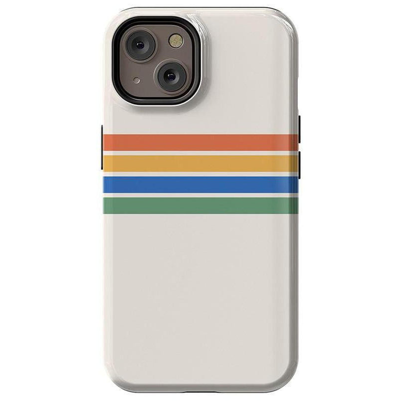 Totally Groovy | Rainbow Stripes Color Block Case iPhone Case get.casely Essential + MagSafe® iPhone 14