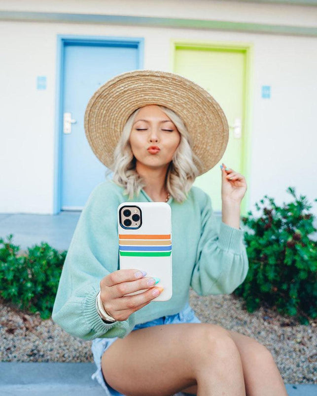 Totally Groovy | Rainbow Stripes Color Block Case iPhone Case get.casely