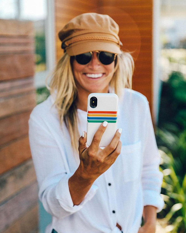 Totally Groovy | Rainbow Stripes Color Block Case iPhone Case get.casely