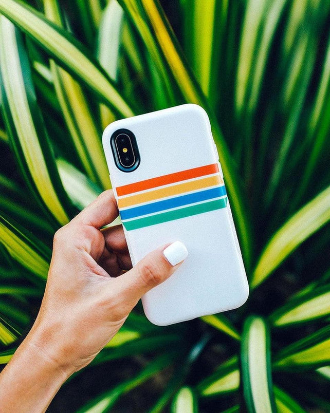 Totally Groovy | Rainbow Stripes Color Block Case iPhone Case get.casely