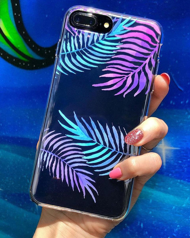 Tropical Blues | Palm Leaves Floral case iPhone Case get.casely 