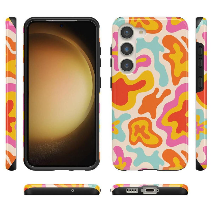 Tropical Color Splash | Abstract Retro Samsung Case Samsung Case Casetry