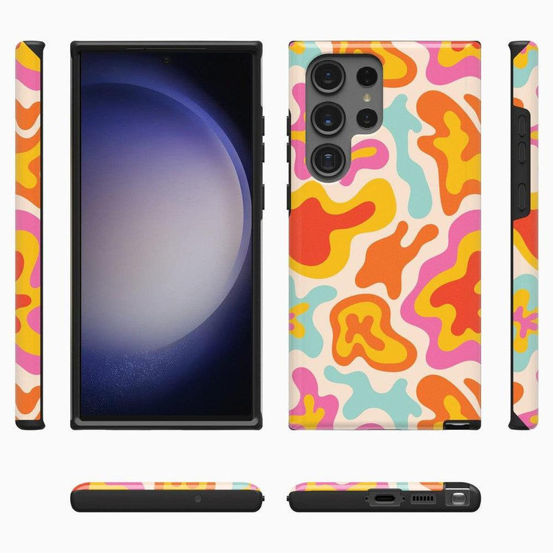 Tropical Color Splash | Abstract Retro Samsung Case Samsung Case Casetry