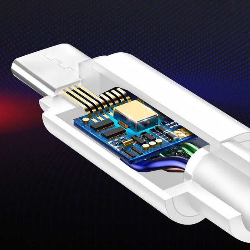 USB to USB-C Power Pod Charging Cord - White Charging Cable get.casely 