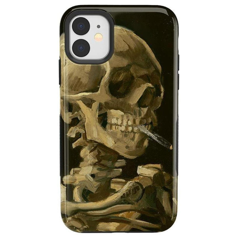 Van Gogh | Skull of a Skeleton with Burning Cigarette Phone Case iPhone Case Van Gogh Museum Bold iPhone 11