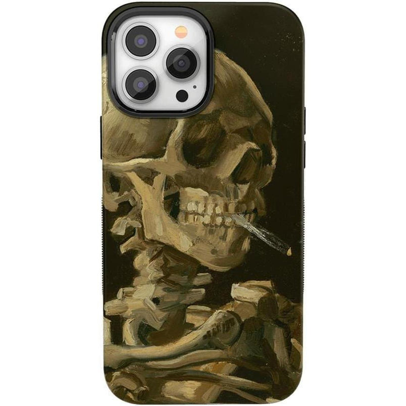 Van Gogh | Skull of a Skeleton with Burning Cigarette Phone Case iPhone Case Van Gogh Museum Bold + MagSafe® iPhone 13 Pro Max