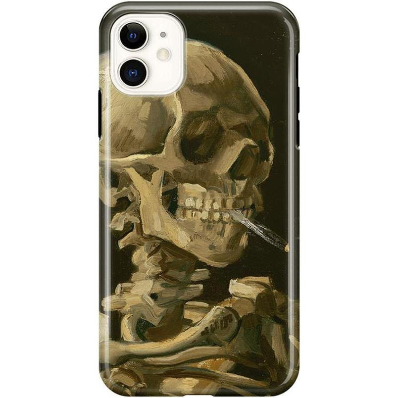 Van Gogh | Skull of a Skeleton with Burning Cigarette Phone Case iPhone Case Van Gogh Museum Classic iPhone 11
