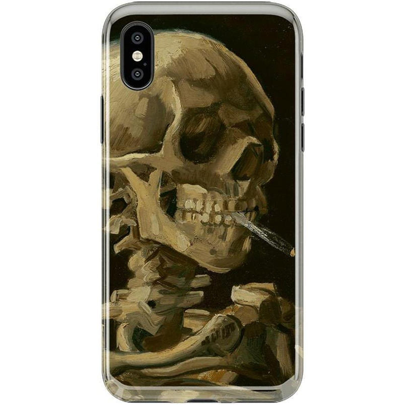 Van Gogh | Skull of a Skeleton with Burning Cigarette Phone Case iPhone Case Van Gogh Museum Classic iPhone XS Max
