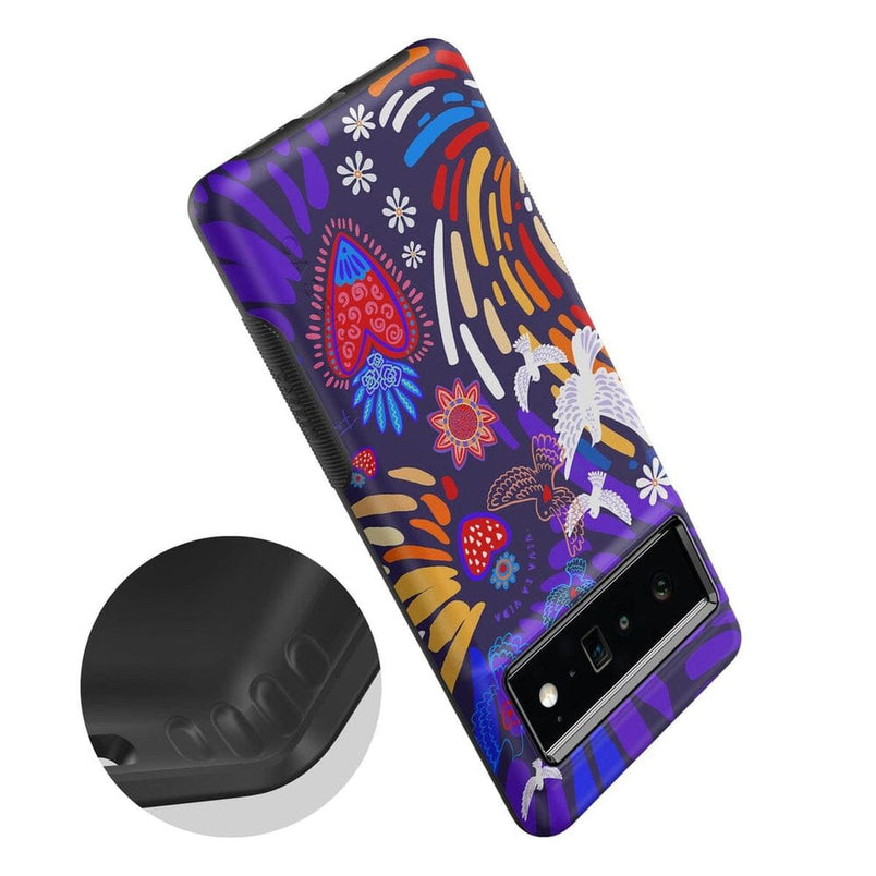 Viva La Vida | Frida Kahlo Collage Floral Google Pixel Case Google Pixel Case get.casely 