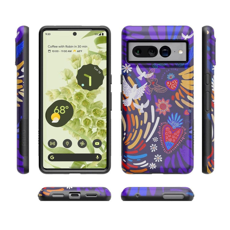 Viva La Vida | Frida Kahlo Collage Floral Google Pixel Case Google Pixel Case get.casely 