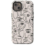 We're All Human | Minimal Face Art Case iPhone Case get.casely Essential + MagSafe® iPhone 14 Plus 