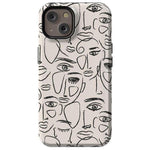 We're All Human | Minimal Face Art Case iPhone Case get.casely Essential + MagSafe® iPhone 14 