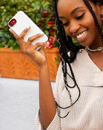 White on Light Blue | Ultra-Protective Bold Case iPhone Case get.casely 