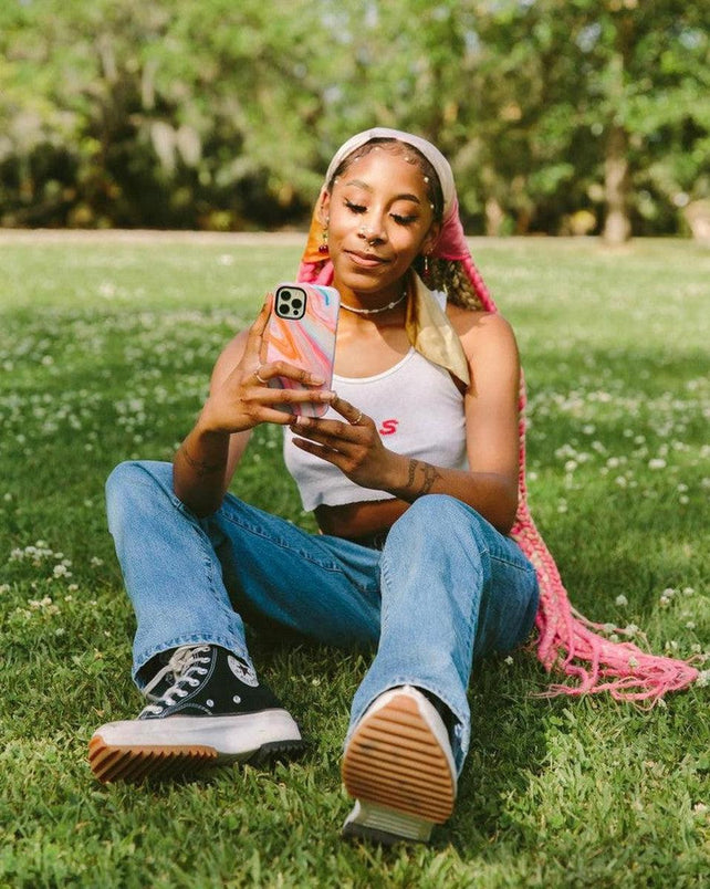 You're a Gem | Rainbow Marble Swirl Case iPhone Case get.casely 