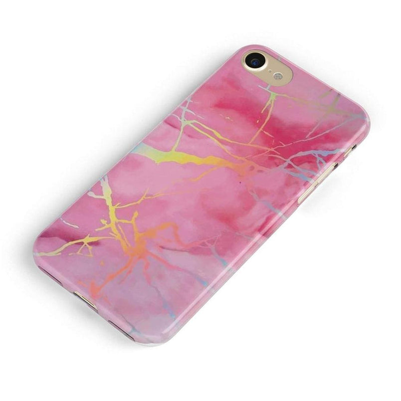 You're the Cutest | Pink Marble Holo Case iPhone Case get.casely 